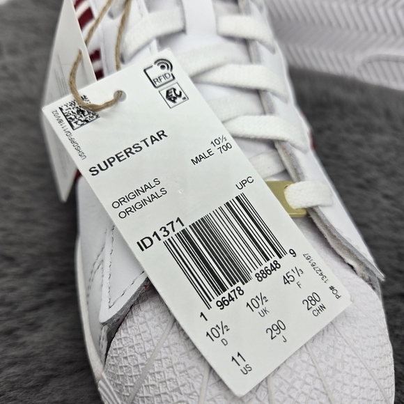 New adidas Superstar 'Embroidered Red Stripes' Men's Shoes Size 11 - Picture 8 of 8